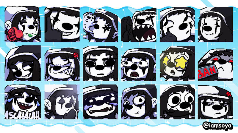 Soya, a Boba da Corte; emotes